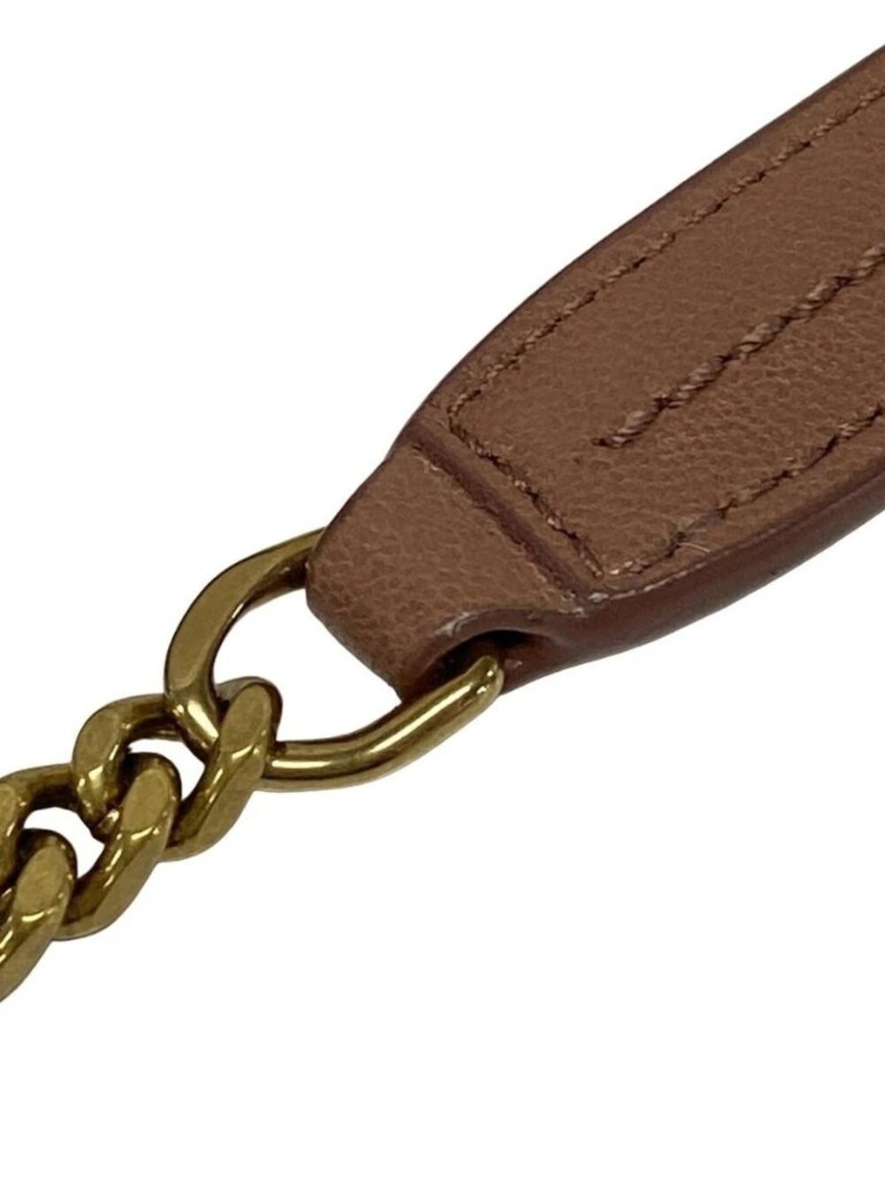 SAINT LAURENT PARIS Lulu Toy Mini 821749 Pink Beige Leather Shoulder Bag - Picture 11 of 15